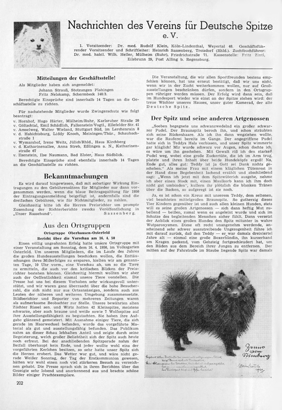 Nachrichten des Verein für Deutsche Spitze